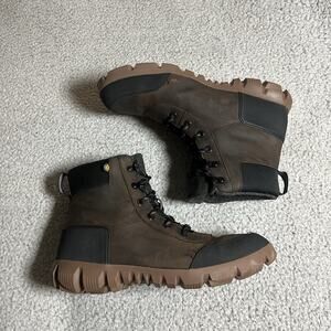 Bogs Arcata Boots Mens 10 Urban Leather Mid Waterproof Brown Winter Cold Weather